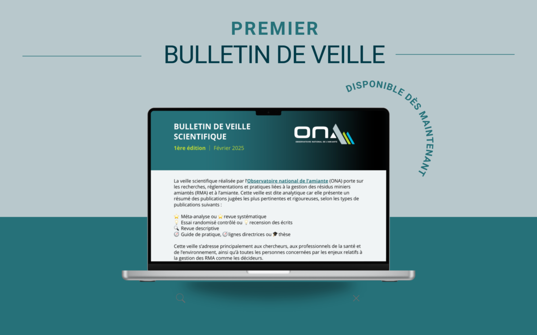 Consultez dès maintenant le premier bulletin de veille scientifique de l’ONA