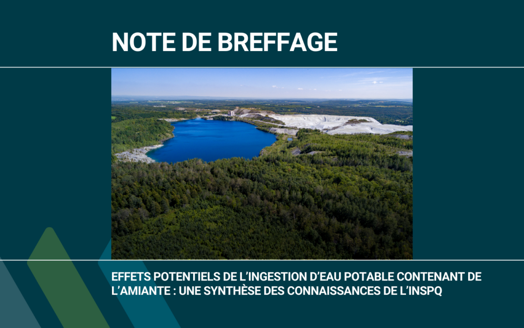 Effets potentiels de l’ingestion d’eau potable contenant de l’amiante : une synthèse des connaissances de l’INSPQ