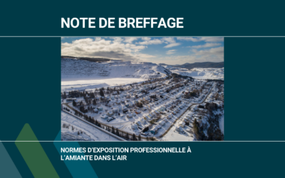 Note de breffage｜Normes d’exposition professionnelle à l’amiante dans l’air