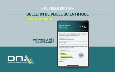 Nouveau bulletin de veille scientifique – Septembre à décembre 2025