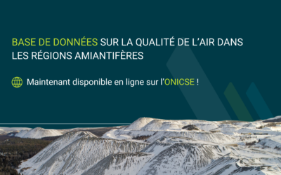 Base de données sur la qualité de l’air dans les régions amiantifères : Maintenant disponible en ligne.